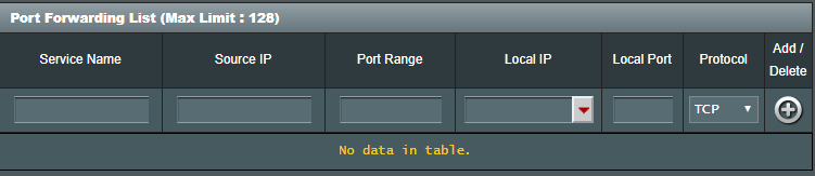 Port Forwarding 제한이 128개로 늘어납니다